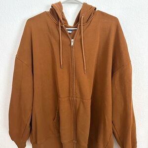 Old Navy Tan/Brown Zip-Up Hoodie